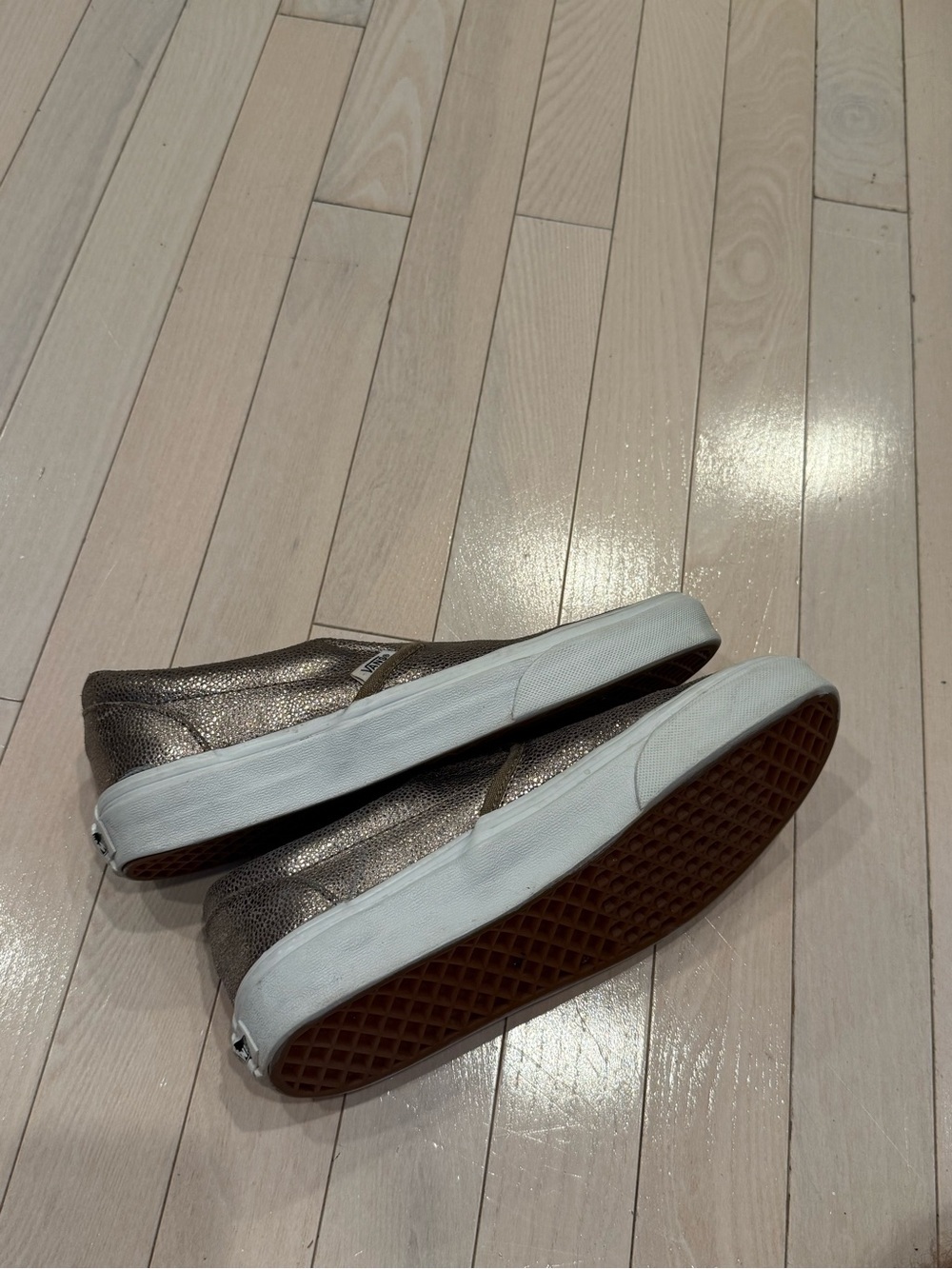 Vintage Vans Metallic Slip-On Sneakers - Picture 3 of 4